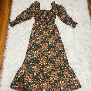 Floral Green Dress